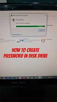 How to create password in disk drive #drive #password #lock #protection #windows #computer #bihar