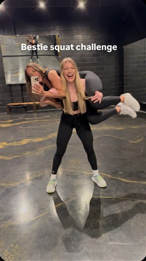Em on Instagram: "The new bestie challenge for the girlies to try - TAG or SEND to your bestie you want to try it with 👀✨ Wearing @bombshellsportswear #gymgirl #gymbesties #womensupportingwomen #squatchallenge #legday #legdayeveryday"