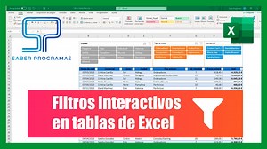 Filtros interactivos en Excel | Segmentación de datos | Saber Programas