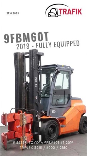 Toyota 9FBM60T - 2019 - Triplex - four wheel forklift -TRAFIK BREMEN #used #forklifts #forkliftsales