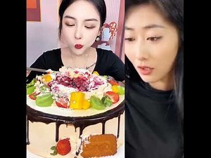 Full cake eating challenge 😲cake eating🤤