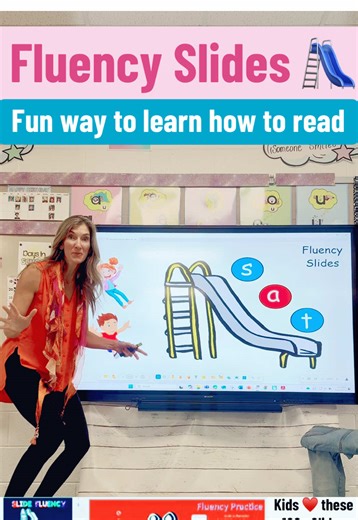 Learn English and How to Read with these interactive slides! 🛝 #mrssmithscatchysongs #fluency #learnenglish #learntoread #kindergartenteacher