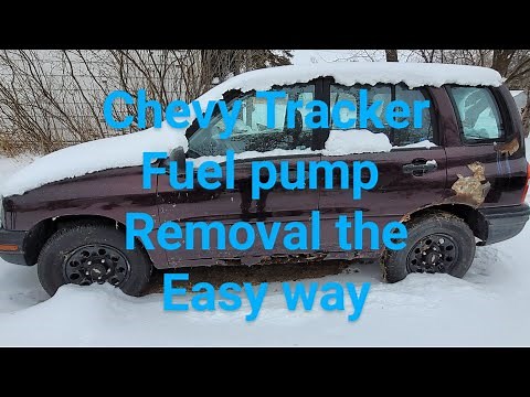 2000 Chevy Tracker fuel pump removal the easy way