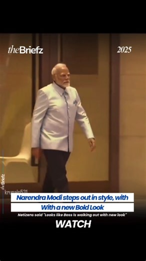 The Briefz on Instagram: "Narendra Modi stepped out recently in a bold new outfit, and the moment instantly lit up every corner of social media. Here’s the thing. Modi has always used clothing as a form of storytelling, and this appearance was no different. The sharp cut, the vibrant tone, and the confident stride turned the look into a headline by itself. It wasn’t just fashion, it was presence. What this really means is his style continues to evolve with surprising range. One day it’s classic 