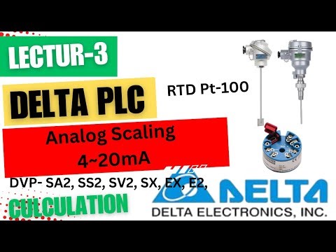 Delta plc | Analog Scaling 4~20mA | RTD Pt-100 Most Important Topics with DVP Series DVP- 06XA-S