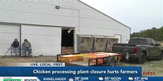 Chicken processing plant closure hurts Wisconsin farmers