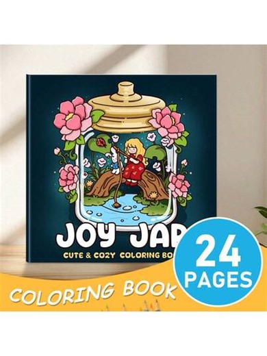 GDTME JOY JAR: Girls Theme Coloring Book: 24 Pages Of 120g Thick Paper, Easy To Color, With Many Cute Patterns. Can Help Relieve Stress And Emotions, Suitable For Adults And Teenagers To Relax. An Ideal Gift For Easter, Mother's Day, Father's Day, Birthdays And Wedding Seasons. | SHEIN