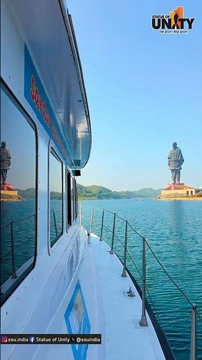 Take a breathtaking boat ride with the best view of the #StatueOfUnity & Sardar Sarovar Dam!