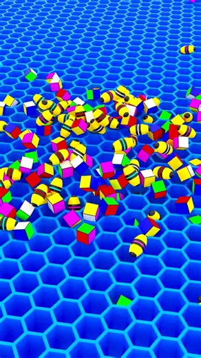 Cube vs Ball drop loop Animation