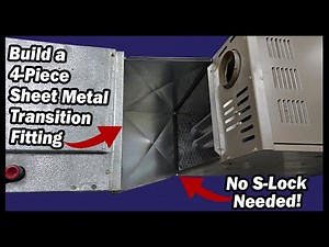 How to Build a 4-Piece Sheet Metal Transition Fitting! HVAC Ductwork Training!