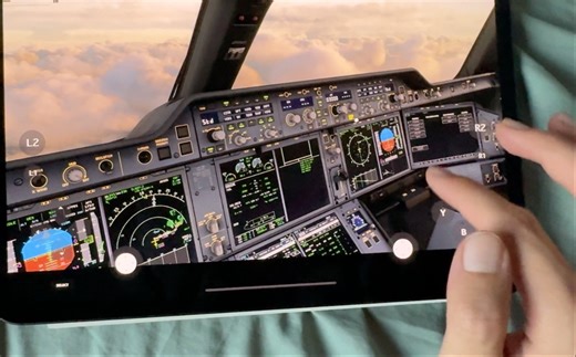 Ipad上最好的模拟飞行游戏，还能用手柄，最后用触屏落了个地（串流）