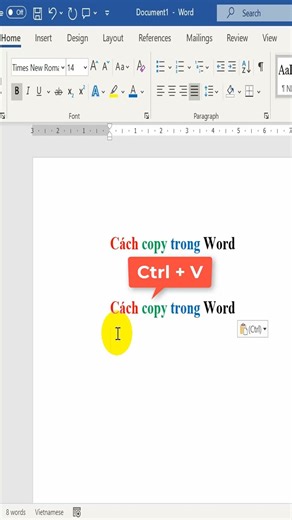 Cách copy trong Word #shorts #viral #wordtips
