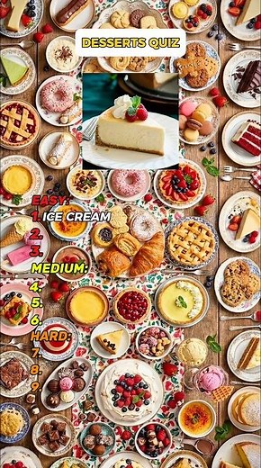 Guess the Desserts in 60 Seconds! 🍰 Dessert Quiz Challenge