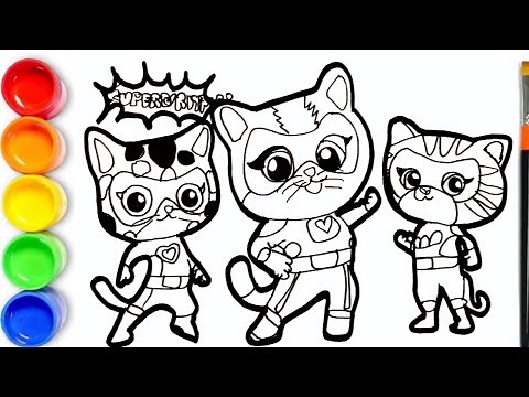 Drawing and Coloring SuperKitties - Superkitties