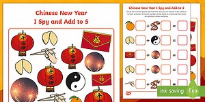 Chinese New Year I Spy and Add to 5