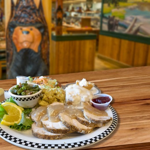 🦃 Let us do the cooking this Thanksgiving. With three holiday favorites to choose from (plus all the trimmings), your inner bear is guaranteed to be thank-FULL. Check with your local diner for holiday hours and pre-order and delivery options. https://bit.ly/3NXBm1D | Black Bear Diner