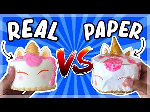 REAL VS. PAPER SQUISHY CHALLENGE! + mini tutorial 😄