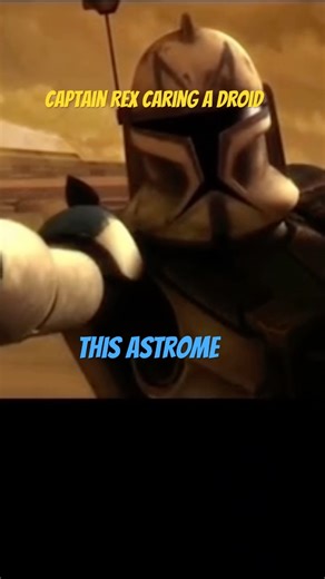 Captain Rex carrying a droid #starwars ￼
