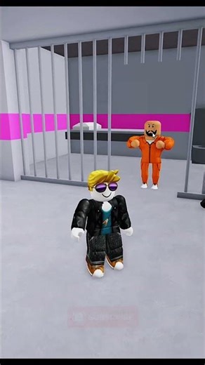 Gugugaga Penguin vs POLICE GIRL PRISON RUN #roblox #shorts