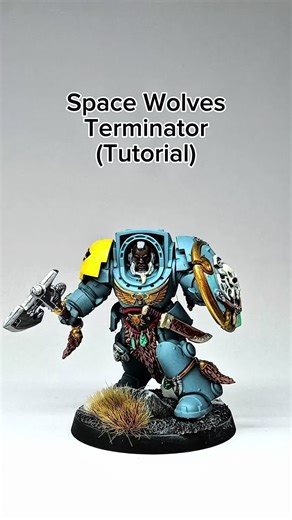 Warhammer Space Wolf Terminator (Painting Tutorial) #warhammer #warhammercommunity #miniaturepainting #warhammerpainting #spacewolves