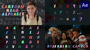 Videohive Colorful Cartoon Kids Alphabet | After Effects - 46175539 AEdownload.com