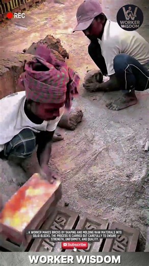 Handcrafted Clay Brick Making Process for Block Production and Rural Building Projects in Open Work