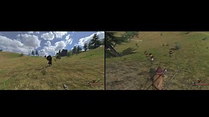 KCD's system against several opponents breaks(due to the lock on), here is Mount&Blade, 1v4. Still hard and realistic, but not broken. [1st person and 3d person perspective]