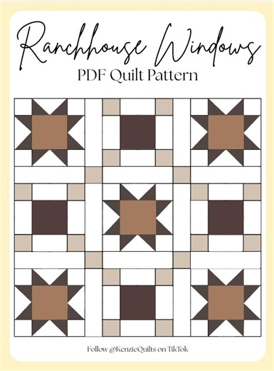 Ranchhouse Windows Quilt Pattern: Beginner Friendly (PDF Pattern) - Etsy