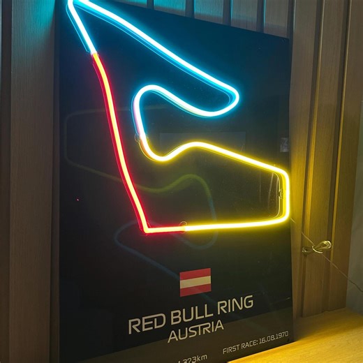 F1 Austrian Grand Prix LED Neon Sign, Red Bull Ring Track Light, Formula One Racing Wall Decor, Motorsport Gift, Gamer Room Neon - Etsy