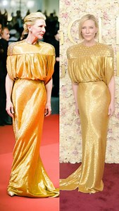 Si dudas en repetir looks, sigue el ejemplo de Cate Blanchett, la reina de la moda sostenible ✨♻️✨ [📹: Getty] | E! Online