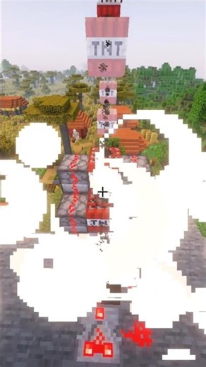 DESTROY THE VILLAGE IN MINECRAFT 😱 #minecraft #shorts #ytshorts