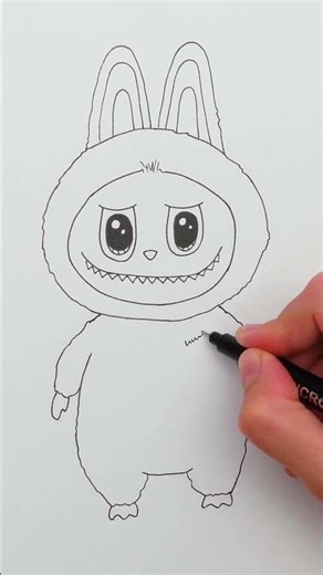 🐰✨ How to Draw Labubu — Easy Step-by-Step Tutorial 🎨#drawingtutorial #drawingideas #easydrawing