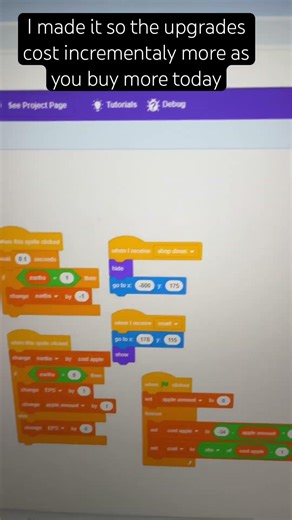 Day 3 of making a scratch game #scratch #gamemaking #gaming #subrace
