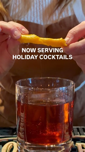 Hillary and Maddie are *officially* making spirits bright 🎅🏼 Our Holiday Cocktail Menu is here! Bahumbug Buster: Buffalo Trace Bourbon, Cinnamon Infused Campari, Cacao Nib Infused Carpano Antica Vermouth A Long Winter’s Eve: Amaro di Angostura, Citadelle gin, lemon, Demerara syrup, egg white, rosemary Rum Rum Rudolf: Displomatico and Plantation Rum, a blend of tropical fruit juices, allspice dram liqueur, grenadine, angostura bitters Hot Wassail: Hot apple cider simmered with ginger, cranberry