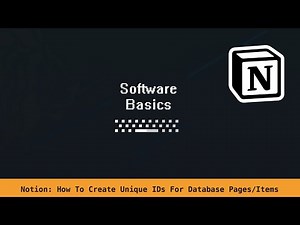 Notion: How To Create Unique IDs For Database Pages/Items