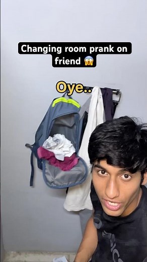 Changing room prank on friend 🤫| #pranks #friends #shorts