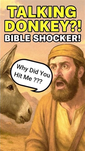 Talking Donkey in the Bible?! Balaam’s Wake-Up Call - Numbers 22 ✝️#balaam #donkeystory #shorts