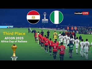 EGYPT vs NIGERIA - Third Place Africa Cup of Nations 2025 | Full Match Penalties | Simulation PES