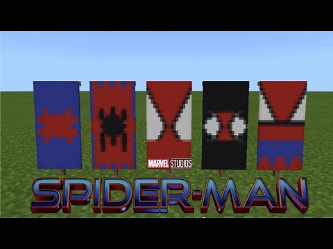 Minecraft: 5 SPIDER-MAN banner design