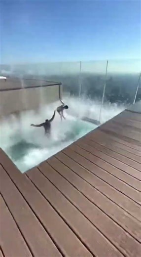 "Rooftop Pool Floor COLLAPSES! 😱💀"