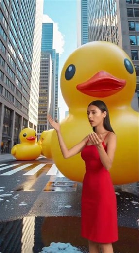 Attack of the Rubber Ducks 🐥😱 #shorts