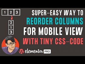 Reorder Elementor Columns for Responsive Mobile View with CSS Code