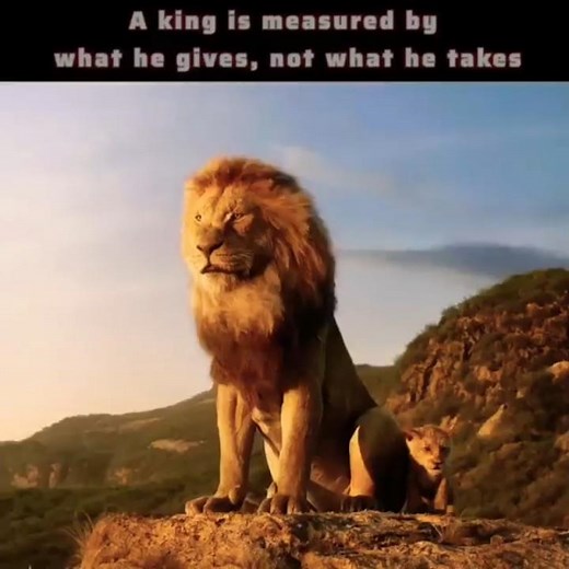 "Mufasa told Simba what makes a good king" 👑🦁🔥