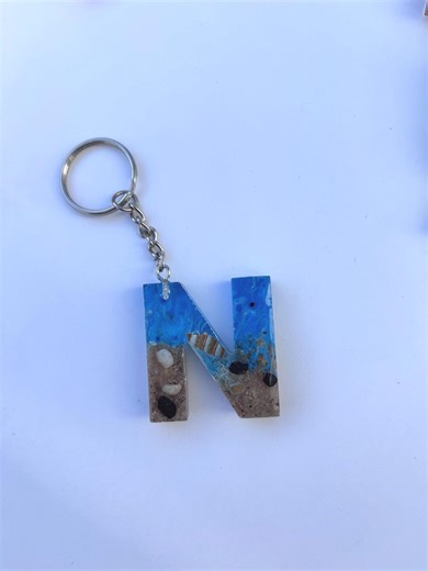 Custom Resin Letter Keychain, Personalized Handmade Resin Art Gift - Etsy