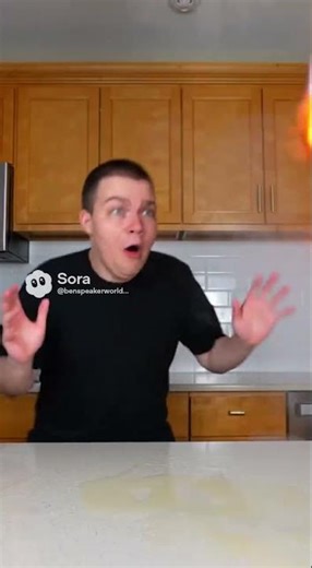 @steak uses mentos to explode a coke bottle. However it has gone completely wrong (made with #sora2)