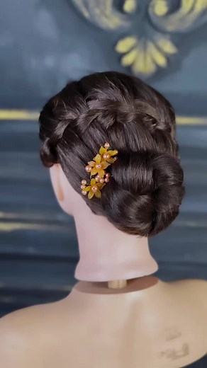 Easy Waterfall Braided Bun Hairstyle Tutorial