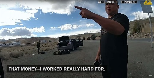 Watch Nevada Highway Patrol Officers Seize a Veteran's Life Savings Through Asset Forfeiture