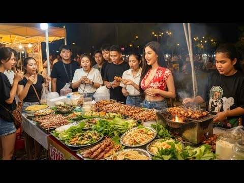 This Night Market Grill Is PURE CHAOS (Street Food ASMR)🔥👀
