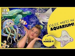 Kylee Makes an Aquarium | Video for Kids | How to Draw Fish, Sea Turtles, Sharks, Stingrays and more
