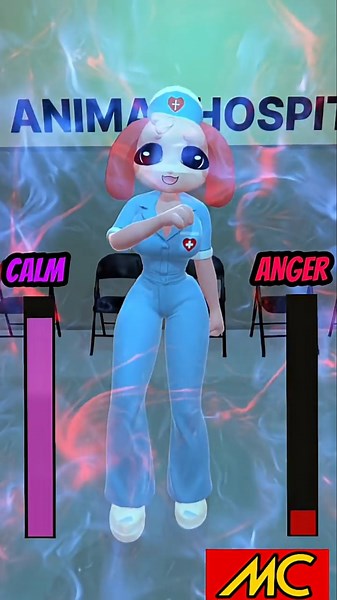 Anger and Calm Trend but it's Nurse Animal Hospital Anomaly Roblox #roblox #animalhospital #funny